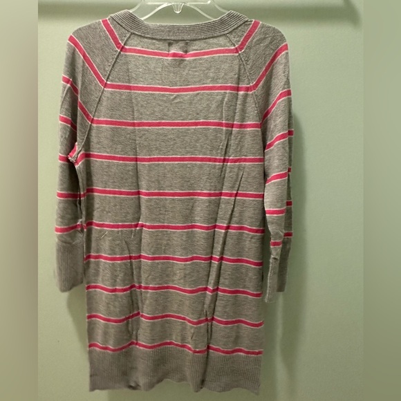 Mossimo Gray and Pink Striped Women's Sweater - Picture 3 of 4